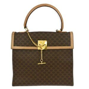 CELINE BROWN MACADAM HANDBAG M16 1